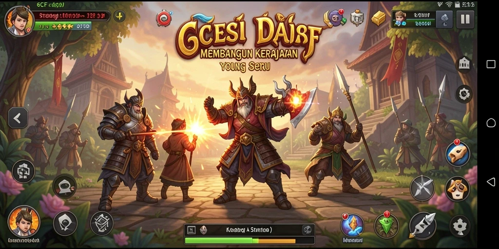 Gameplay seru dalam 6CF dengan strategi mendalam.