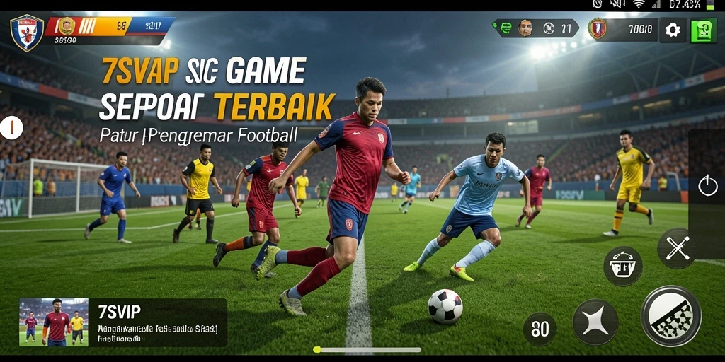 Tampilan gameplay seru dari 7SVIP dengan aksi sepak bola nyata.