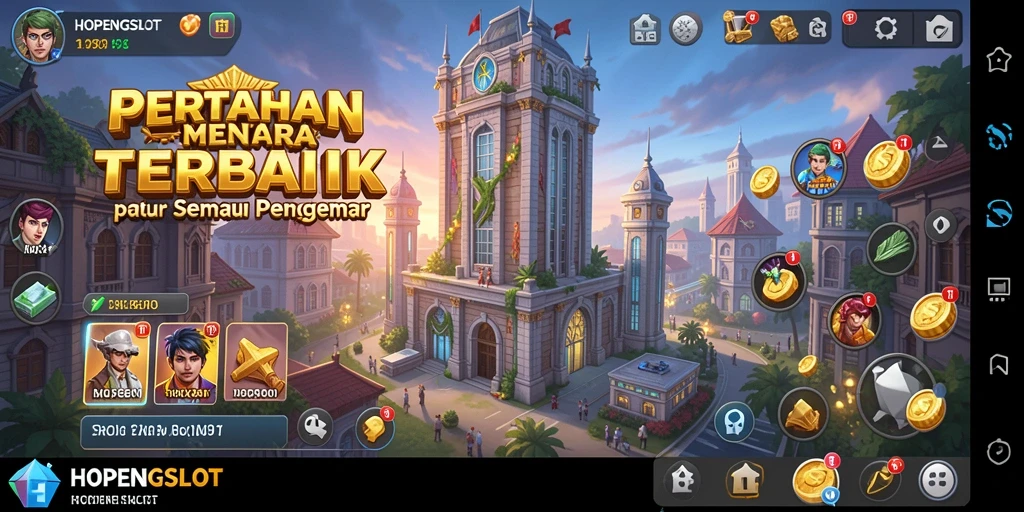 Gameplay seru HOPENGSLOT dalam aksi Tower Defense.