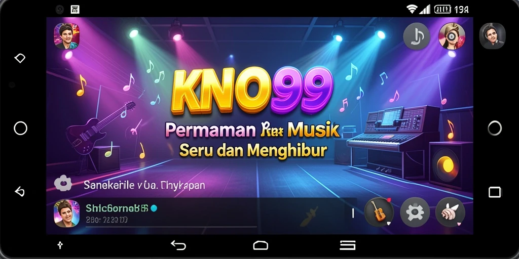 Screenshot KNO89 menampilkan gameplay seru dengan berbagai notasi musik.