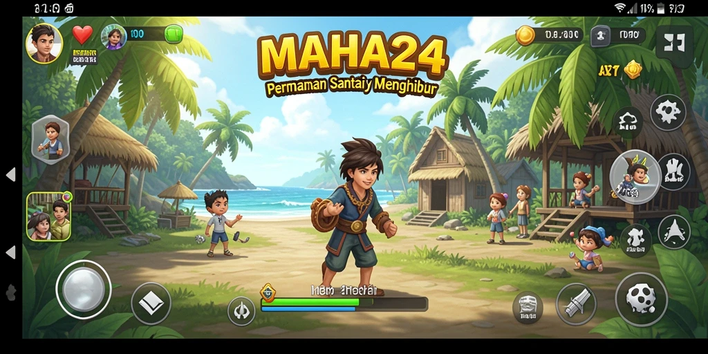 Tampilan gameplay seru dan warna-warni di MAHA24.
