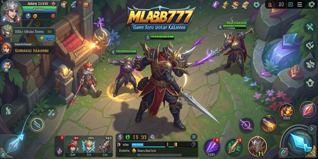 Tampilan gameplay kuat dan menarik dari MLBB777 saat karakter beraksi.