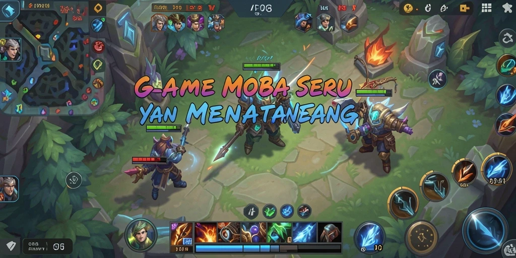 Tampilan gameplay seru dalam game MOBA MPO08.